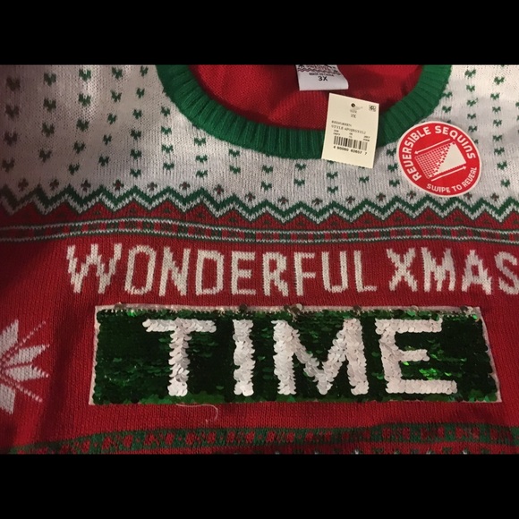 Ugly Christmas Sweater Wonderful XMas Time/Wine - Picture 3 of 6